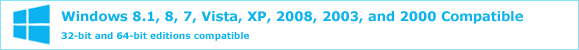 WebM to AMR Software is compatible with Windows 7, Vista, XP, 2008, 2003, and 2000